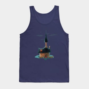 Miniature - small - cartoon witch house Tank Top